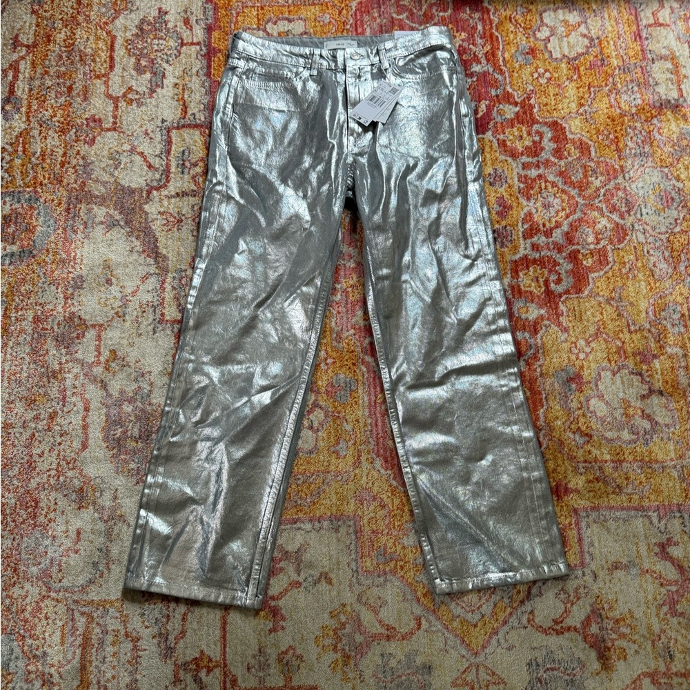 Mango Silver foil Pants